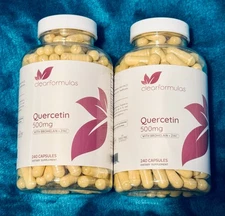 ClearFormulas Quercetin 1000mg 2 Pack - Bromelain & Zinc Supplement 480 Capsules