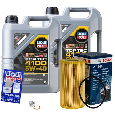 BOSCH Ölfilter 10L Liqui Moly Top Tec 4100 5W-40 für Porsche Cayenne S 4.5