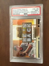 2012 Topps Tribute - Superstar Swatches Stephen Strasburg #SS-SS Gold /15 (MEM)