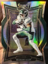 2024 Panini Select - Concourse Braelon Allen #10 Silver Prizm Die-Cut (RC) Jets