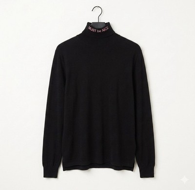 RIPNDIP ''Must Be Nice'' Mock Neck Turtleneck Black Pink Embroidery Men's Size XL