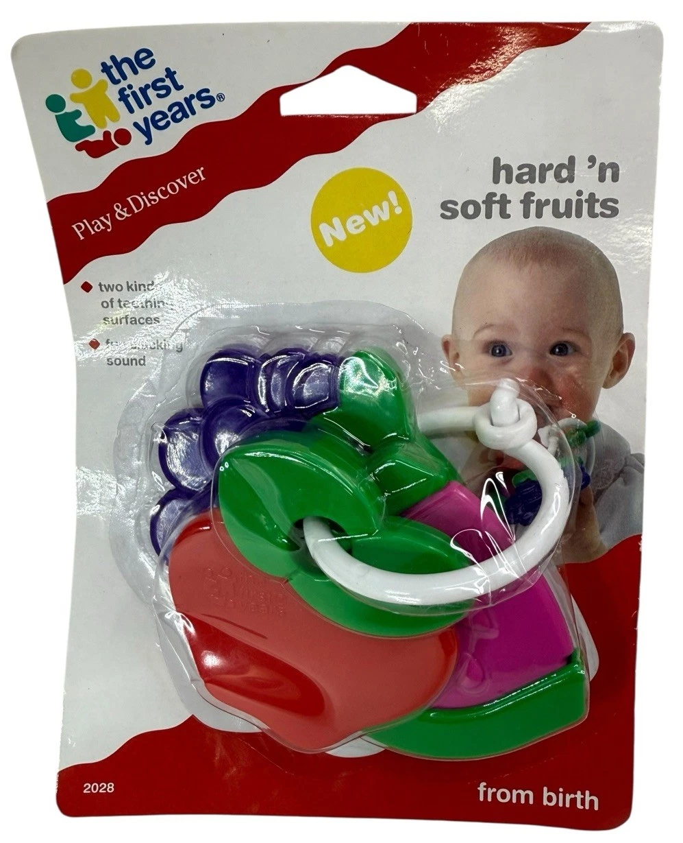 NOS Vintage 1990s The First Years Hard N Soft Fruits Teething Toy Teether NEW
Opens in a new window