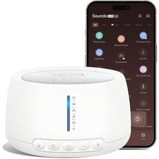 Rechargeable White Noise Machine 18 Sounds 1-Year Premium App