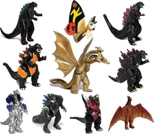TwCare Set of 10 Godzilla Toys, Movable Joint Action Figures, King The... 