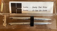 Vintage Kreisler 1960’s Fancy Etched Pen & Pencil Set Viceroy. 19701