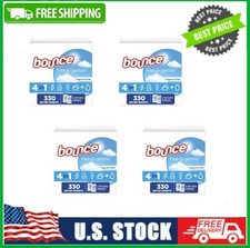 4 box Bounce Dryer Sheets, Free  Gentle Unscented, 330 Count per box