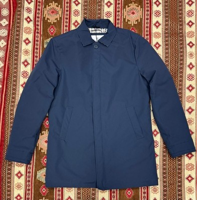 Aquascutum Shell Active Mid Trenchcoat - Navy Coat Aqua Plus Club Check