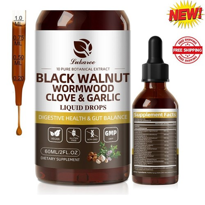 #ad Worm amp; Parasite Cleanse Black Walnut Wormwood Clove Plus Oregano Garlic $13.99