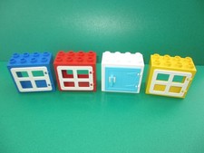 Lego Duplo Fenster 4 Stück Set Hausbau Puppenhaus Bauernhof (220925Q)