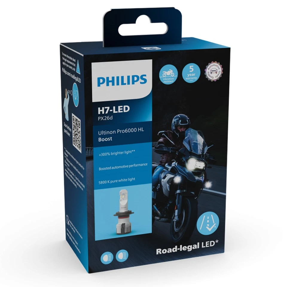 PHILIPS H7 LED Ultinon Pro6000 Boost HL bis zu +300% 12V 15W 1550 lm PX26d 5800K - Bild 2 von 3