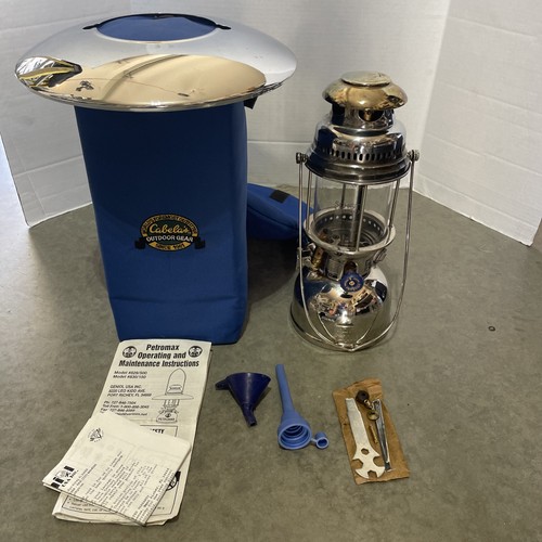 Lanterne Petromax Britelyt Rapid 829 - 500 CP, Chrome, Fabriquée En Allemagne - Occasion Fonctionnelle