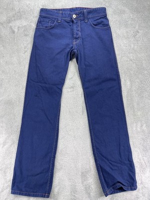 Marlboro Jeans Mens 30 X 31 Blue Denim Cotton Classic Fit Straight Leg Zip Fly