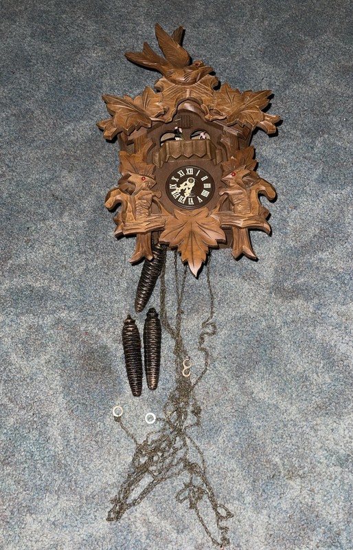 vintage german cuckoo clock Albert Schwab Black Forest