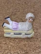 ANTIQUE German SNOWBABIES Snowbaby C.1890-1920 Baby on Sled