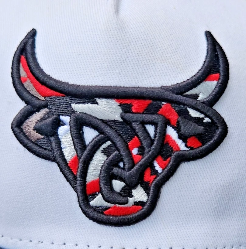 Lost Calf Youth 3D Logo Aztec Trucker Hat: Black, Red, White, Gray, Sticker - Image 2 of 4