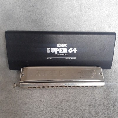 Hohner Super 64 Chromonica Harmonica No. 7582 Made in Germany Boxed