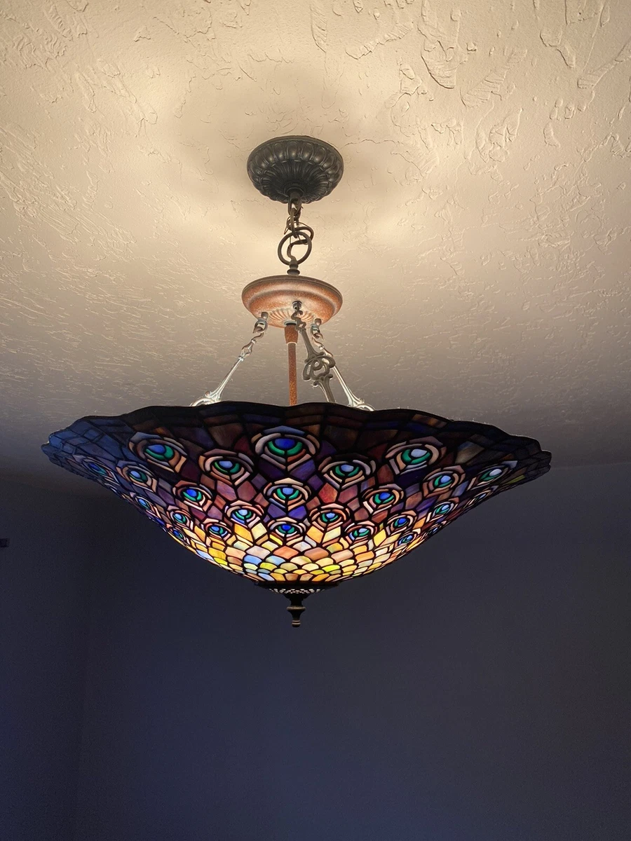 Stained glass ceiling light fixture online