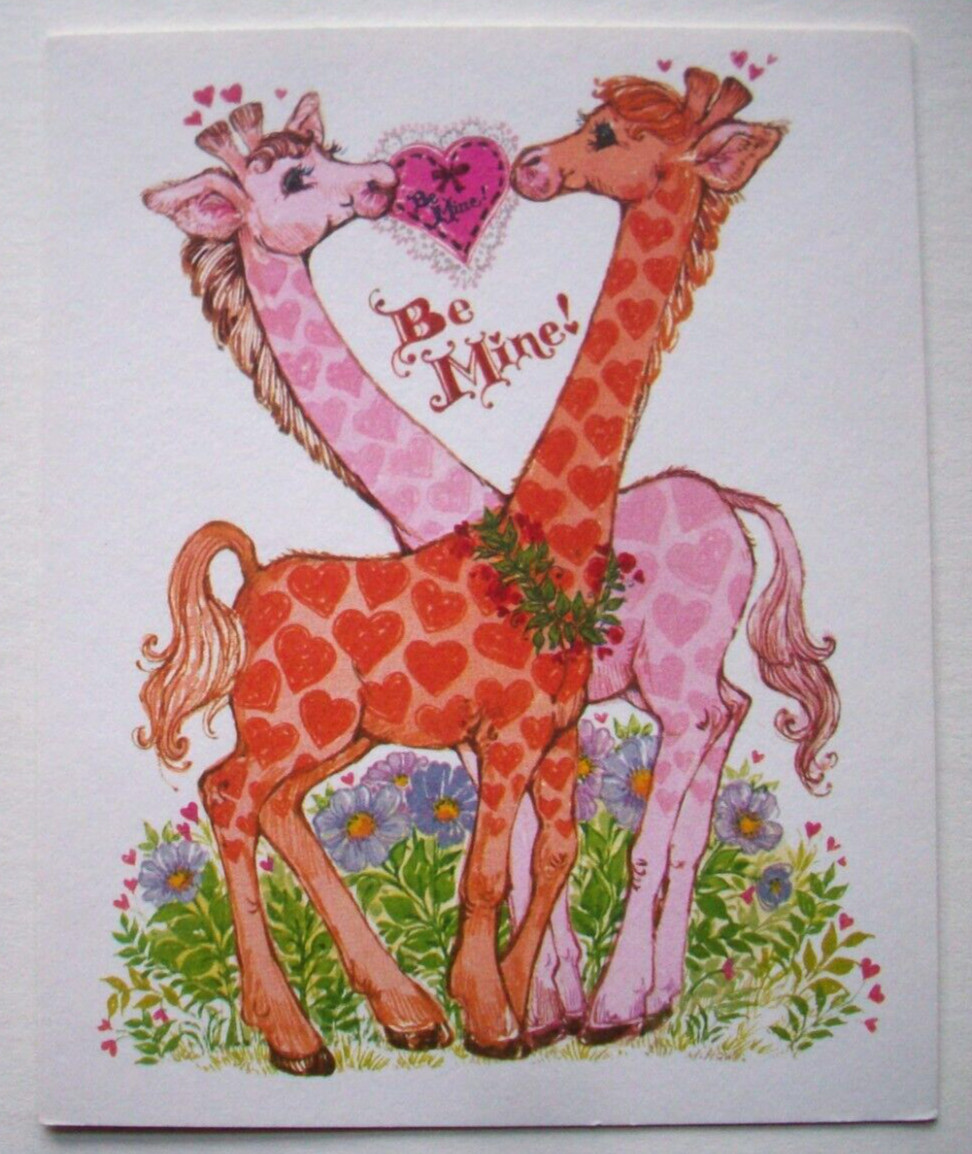 Giraffe make heart Current Little Lovables Valentine greeting card *RR20