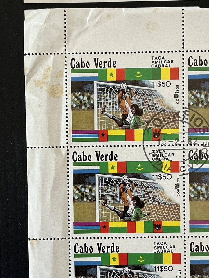 CAPE VERDE - 1982, Amilcar Cabral - Soccer Cup - 2 Sheets - 50 STAMPS - USED - Image 3 of 4