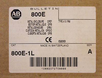 ALLEN BRADLEY Single Element Grey PushButton Enclosure Station Type 4,13 800E 1L