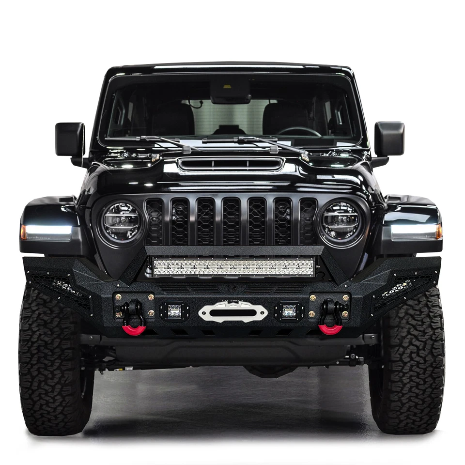 Vijay For 2018-2024 Jeep Wrangler JL Front or Rear Bumper with Aluminum Lights Foto 4 de 4