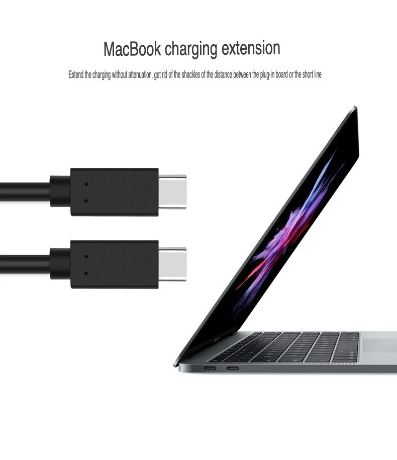 USB-C to USB C Type-C Fast Charging Data SYNC Charger Cable Cord 3/6/10FT LONG - Image 3 of 4