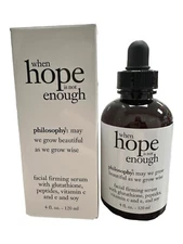 Philosophy When Hope is not Enough Facial Firming Serum 4 oz- NEW Authentic