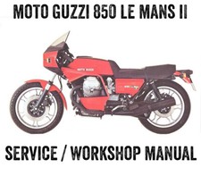 1978-1982 Moto Guzzi 850 Le Mans II Workshop Service Manual PDF File
