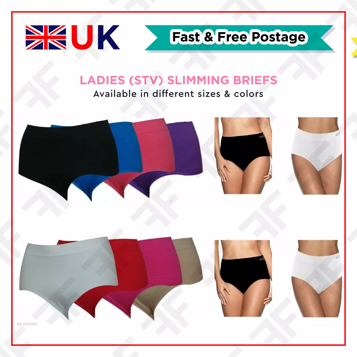 Womens Ladies STV Tummy Tuck Bum Lift Slimming Briefs Pants
