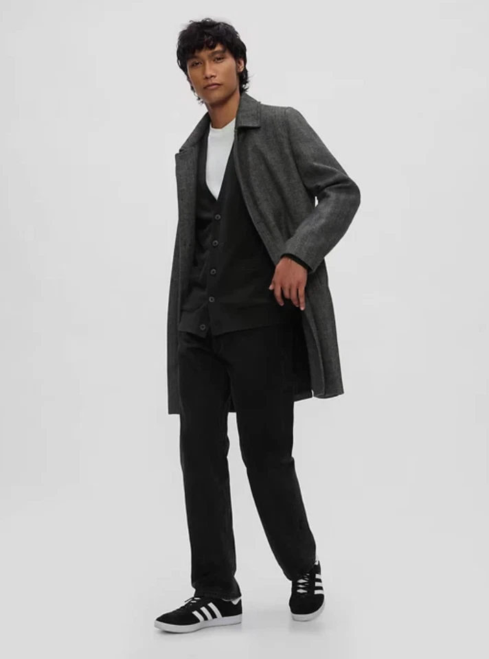 NWT - GAP Men's Black CashSoft Mid-Weight Cardigan Sz Medium - $69 FREE SHIP - Image 3 of 4