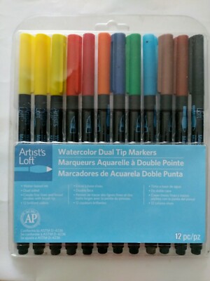 Artist Loft Watercolor Dual Tip Markers Set of 12