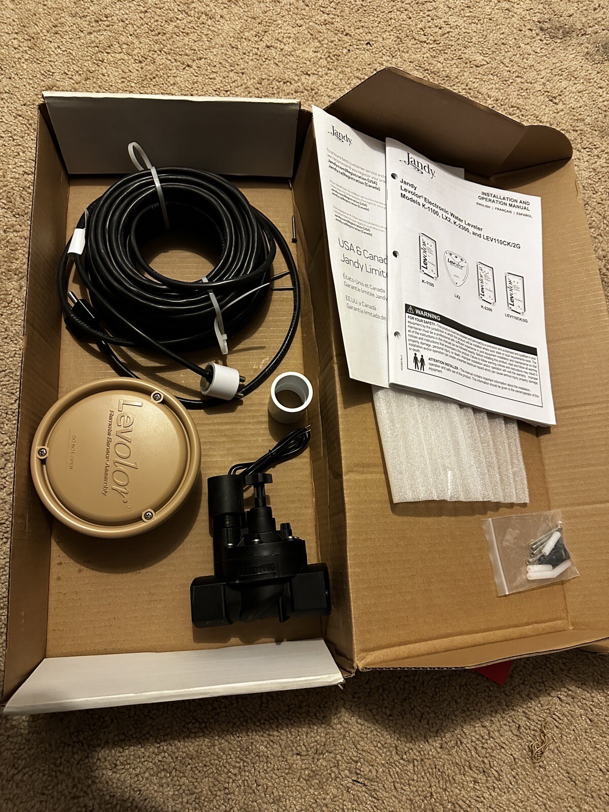 Jandy Levolor Electronic Water Level System Fill W/100 Ft Sensor