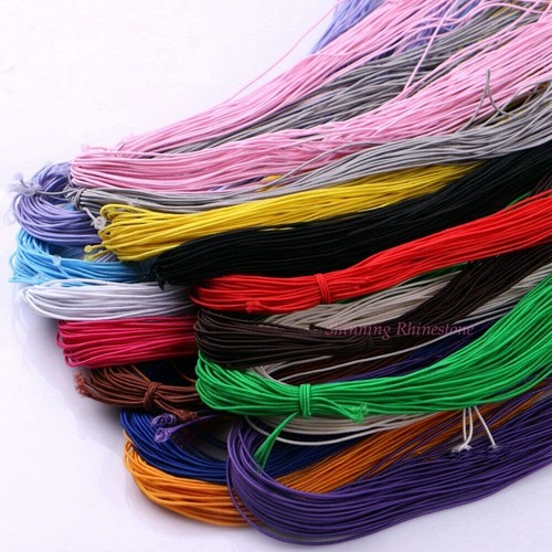 4m - 0.8mm 1.2mm 1.5mm Round Elastic Cord Beading Stretch Hat Thread String Mask - Picture 4 of 23