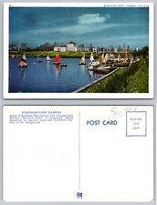 Burnham Park Harbor Sailboats Chicago Illinois IL Postcard
