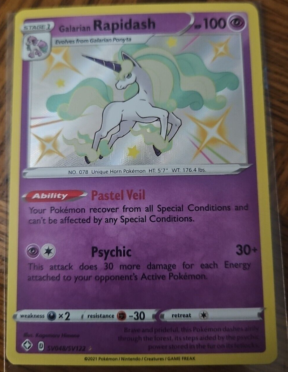 shiny rapidash pokemon card (59/130) [Diamond & Pearl: Base Set]  Galaxy Games LLC You will receive the exact item in the photographs. Rapidash - 069/063 (069/063) -