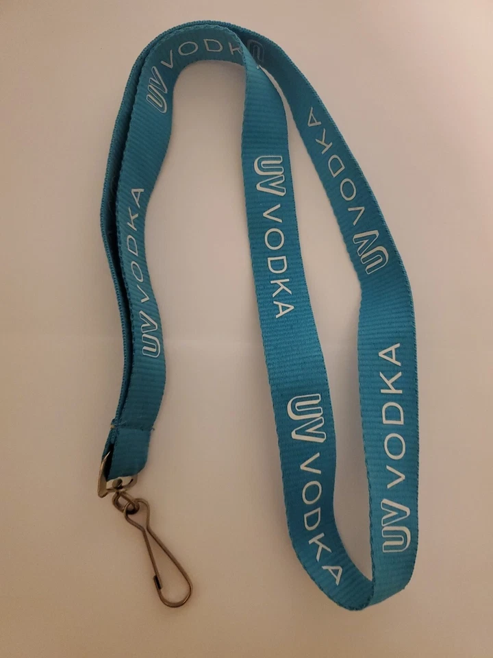 UV Vodka Promo CORDÓN Para Llaves de Identificación Insignia Porta Collar Azul Blanco 15.5" L Foto 4 de 4