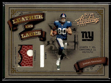 2003 ABSOLUTE MEMORABILIA LEATHER AND LACES COMBOS BALL LACES JEREMY SHOCKEY /50