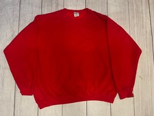 VINTAGE 90s Cheetah Mervyns Sweatshirt Mens 2XL Blank Made In USA Crewneck Red