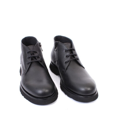 Giovanni Conti 7639 Black Leather Lace-Up Zip-Up Ankle Boots Giovanni Conti 3741-02 Black Pattern Suede/Leather Ankle Zip  main image 2