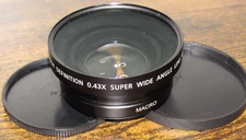 Digital High Definition 0.43X Super Wide Angle Lens with Macro Japan Optics USED