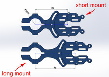 CNC caliber motor mount for 50/63 motors for DIY eskate electric longboard