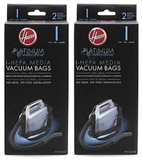 4 Fits For Hoover Cloth Type I HEPA Bags AH10005 Platinum Canister SH10000