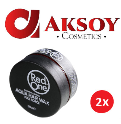 ( 36,63  / 1L ) 2 x RedOne Aqua Hair Wax Grau FULL FORCE 150ml