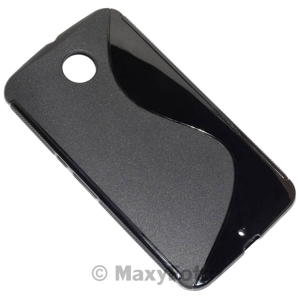 SSYL CUSTODIA S-LINE BACK COVER TPU SILICONE CASE PER MOTOROLA NEXUS 6 BLACK NEW - Immagine 2 di 4