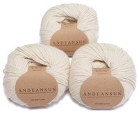 100% Baby Alpaca Yarn Skeins - Set Of 3 Ivory - Andeansun - Luxuriously Soft ... on sale 100% Baby Alpaca Yarn Skeins - Set Of 3 Ivory - Andeansun - Luxuriously Soft ... on sale
