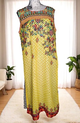 Biba Size 38 Sleeveless Maxi Dress, Bright, Yellow Sheath, Flower Flowy, Medium | eBay Biba Size 38 Sleeveless Maxi Dress, Bright, Yellow Sheath, Flower Flowy, Medium | eBay