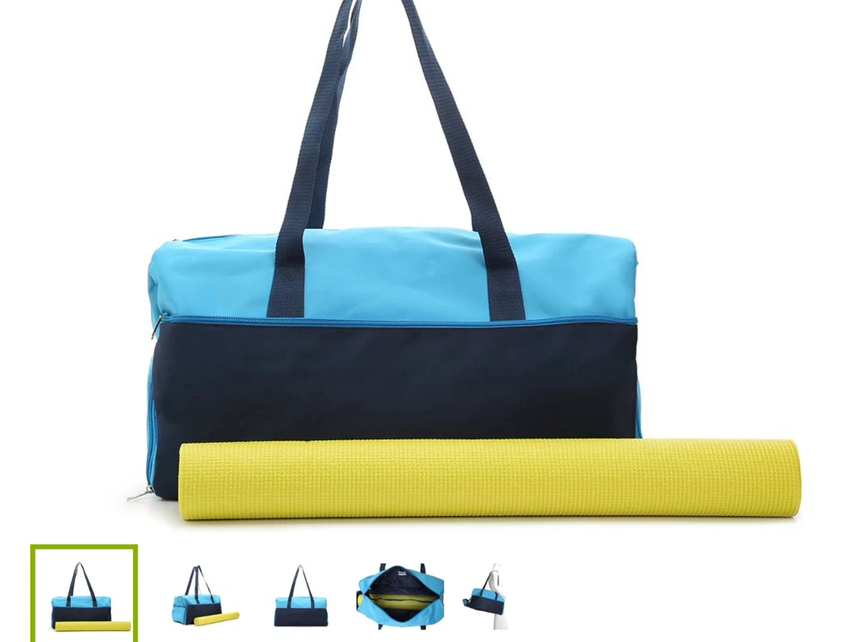 DSW WORKOUT LARGE Blue TOTE GYM Beach Travel BAG 24