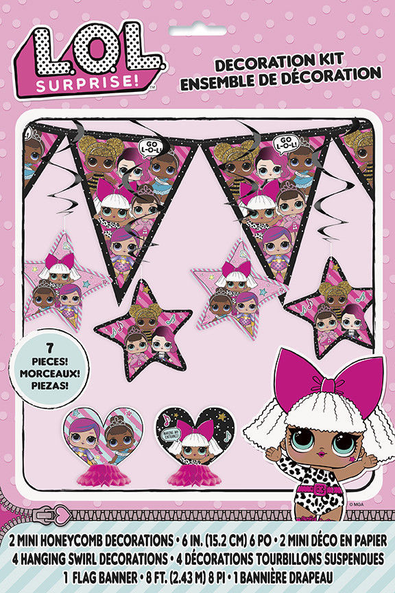 LOL Surprise Happy Birthday tableware plates napkins Cups Balloons