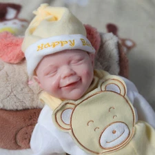 18.5" Reborn Baby Dolls Platinum Silicone Baby Boy Dolls Full Body Silicone Doll