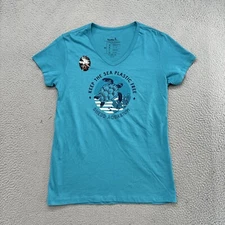 SHEDD AQUARIUM Keep The Sea Plastic Free Turtle Shirt in Women’s Size M NEW